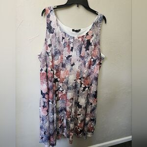 Perceptions Pink and Purple Sleeveless Tunic Size 2x